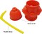 4E's Novelty 4 Pack Fire Hydrant Cups 12oz - Firefighter Birthday Party Decorations, Fireman Theme Party Supplies